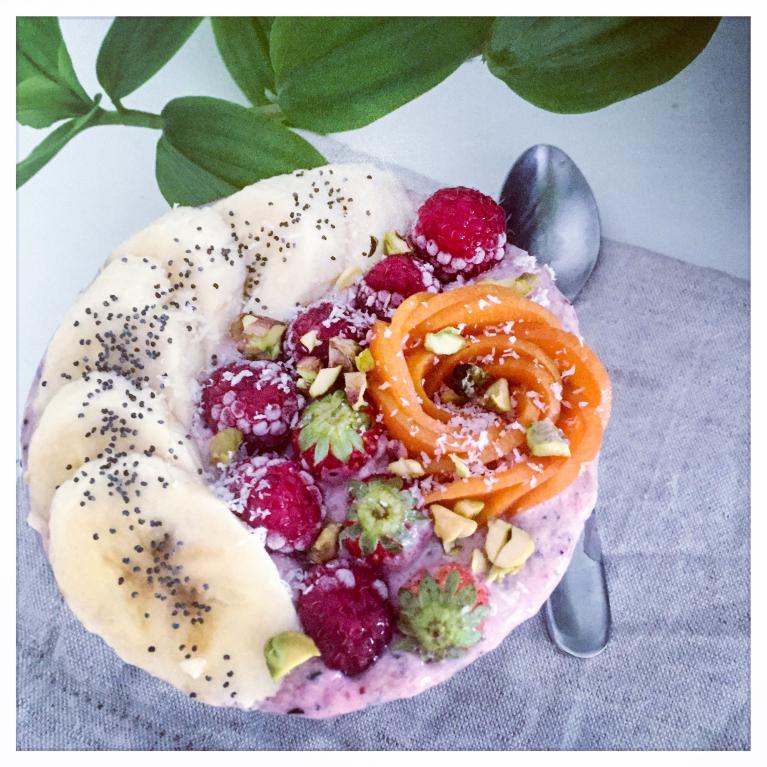 Bananice-cream aux fruits rouges